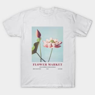 Flower Market Lotus Flowers Ehibition Wall Art T-Shirt